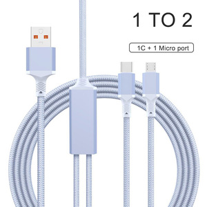 Orijinal nokta 100W All-In-One USB kablosu süper hızlı 2-in-1 şarj veri transferi için Huawei Apple iPhone15 naylon ceket folyo - Product Image 3