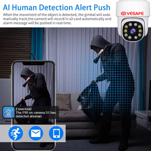 Vesafe 360 grados vigilancia 3MP 4 8 canales 8ch Wifi inalámbrico Poe Nvr Set alarma hogar seguridad Cctv sistema de cámara - Product Image 4