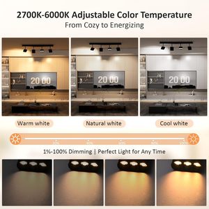 SCON Modern 4-Light LED hüzme aydınlatma kiti 24W dim tavan Spot işıklar dönebilir CCT parlaklık Dimmer uzaktan kontrollü - Product Image 3