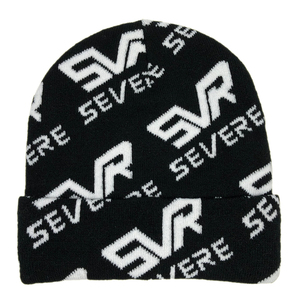 Tùy chỉnh dệt kim Beanie với lặp đi lặp lại logo trên tất cả các in cổ điển cổ Điển Mùa Đông mũ unisex charactere Jacquard ấm toque - Product Image 1