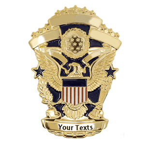 Hạnh Phúc Món Quà Nhà Máy Tùy Chỉnh USA Phù Hiệu Mũ Phù Hiệu Kẽm Hợp Kim Kim Loại Huy Hiệu Vá Vai Cho Bộ Phận - Product Image 4