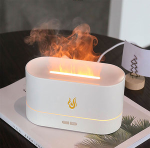 CE-geprüft individuelles Logo Flamme Aroma-Diffusor Yoga leiser Ätherisches Öl-Diffusor Luftbefeuchter Öl Düfte Feuersnebel mit Licht