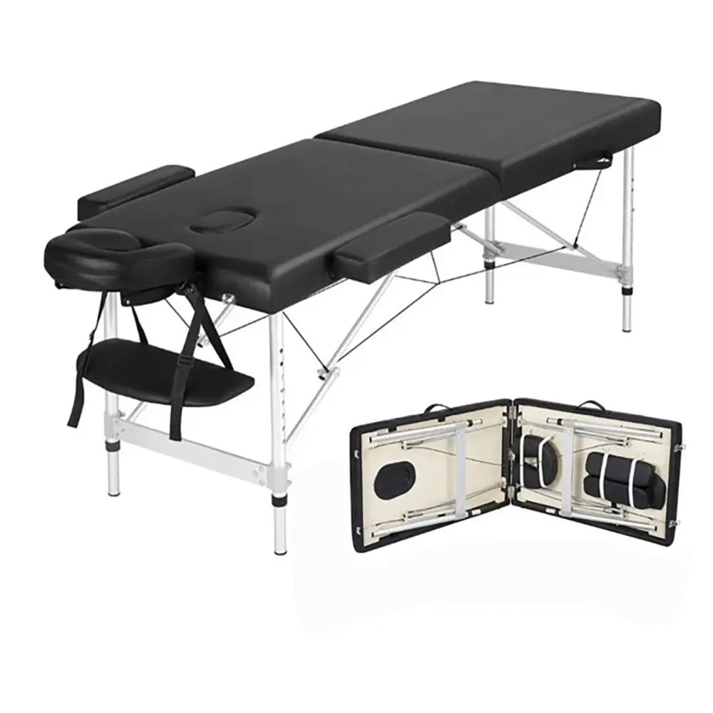 Sukar Twee-Sectie Vouwen Aluminium Massagetafel Massage Schoonheid Therapie En Thuis Bed