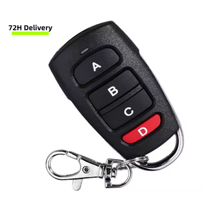 Siyah 4 düğme evrensel kablosuz öğrenme kodu elektrik teksir 433 MHZ Metal garaj kapısı 433 Mhz uzaktan kumanda uzaktan - Product Image 1