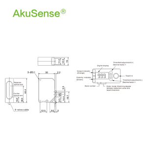 Akusense ESC-18N RGB <strong>Light</strong> Sources Color <strong>Sensor</strong> 10-30 VDC Industrial Colour <strong>Sensor</strong> Photoelectric Contrast <strong>Sensor</strong> for Inspection - Product Image 4