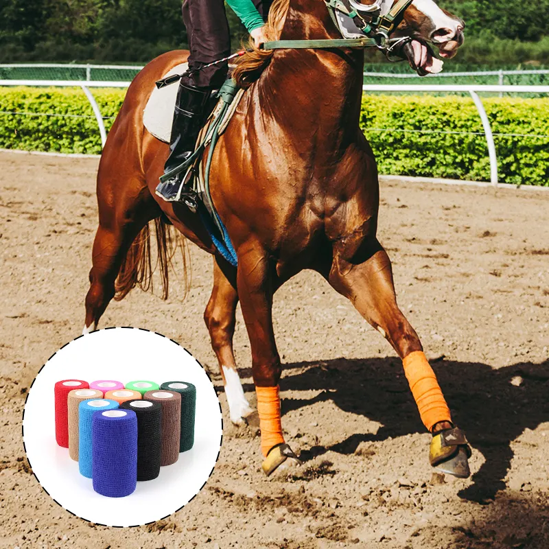 Paard Medische Elastische Samenhangend Bandages Racing Samenhangend Ehbo Tape Dressing Bandage Rolls Dierenarts Paard Wrap