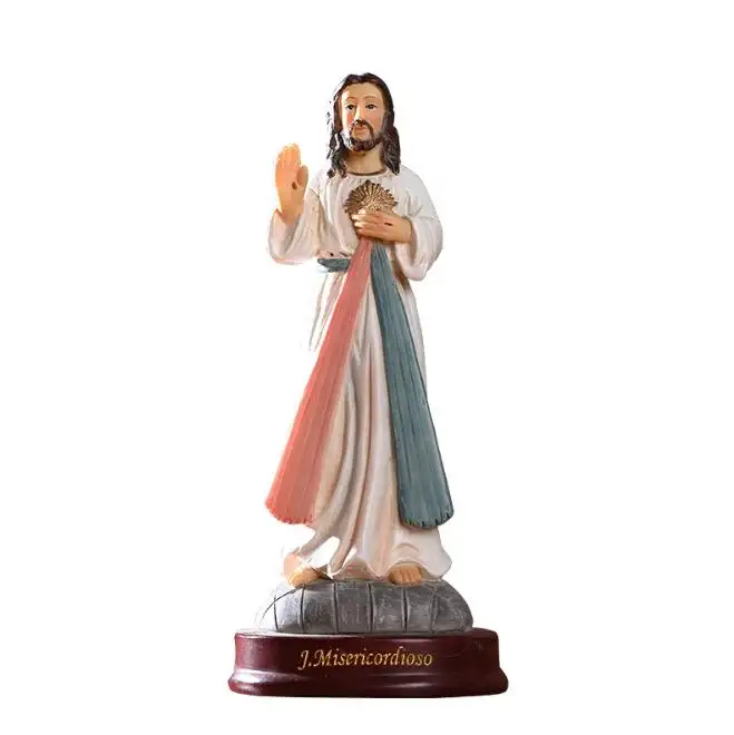 Personalizzato Resina J.Misericordioso Religiosa Gesù Cristo Statua