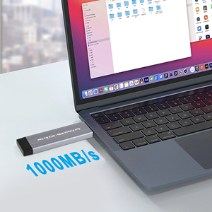 มินิ USB SSD Enclosure USB C 3.1 + 3.0 Dual Connector SSD Case B คีย์ B + M คีย์อลูมิเนียม2 in 1 M.2 SSD Enclosure - Product Image 4