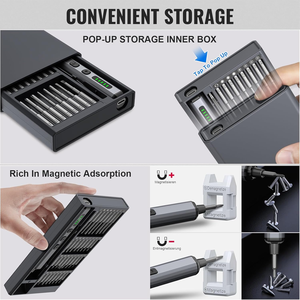 Bộ tua vít điện chuyên nghiệp 68 trong 1, từ tính, dụng cụ sửa chữa điện tử cho nhiều loại tua vít điện - Product Image 5