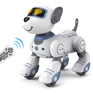 Nuovo Design intelligente RC Robot cane con musica Dance intelligente Robot di programmazione Ai 2.4GHz RC telecomando Robot acrobazie cane giocattoli
