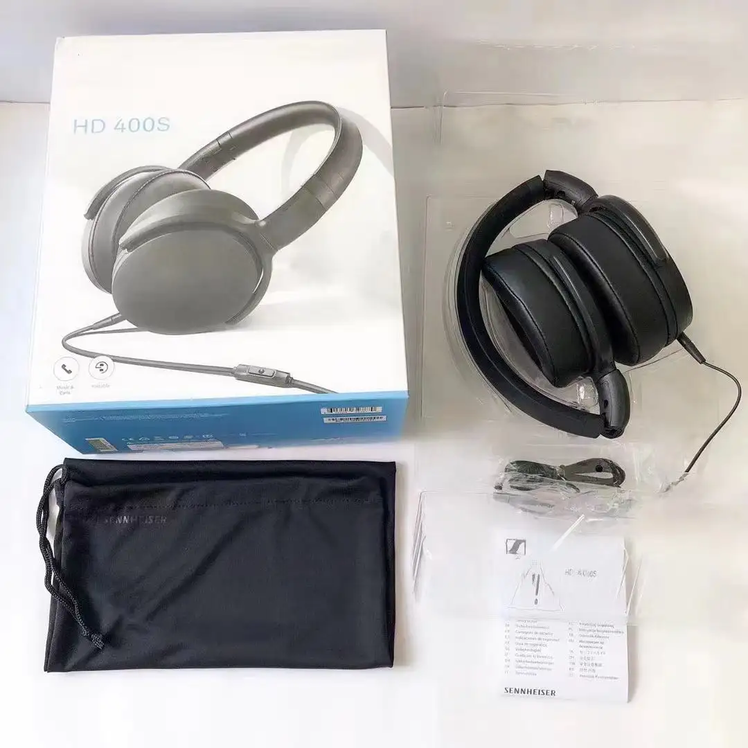 Sennheiser HD400S kablolu kulaklıklar için, her şey dahil müzik kulaklıklar gürültü önleyici oyun kulaklıkları kablo ile