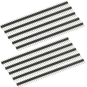 10 pz 40 Pin 1x40 fila singola 2.54 maschio pinza di intestazione del perno fragile per Arduino nero - Product Image 1