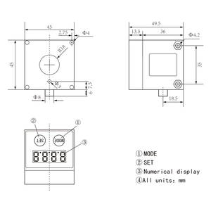 レーザーセンサースクエアスルービームタイプ検出距離5M 10M - Product Image 3
