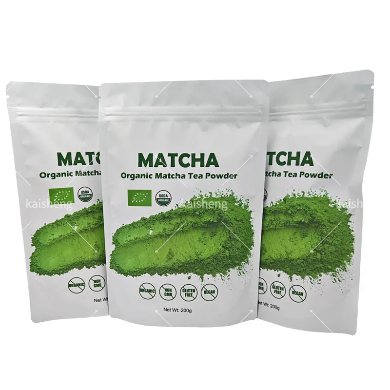 Polvo de Matcha orgánico puro de etiqueta privada Polvo de té verde Matcha en polvo