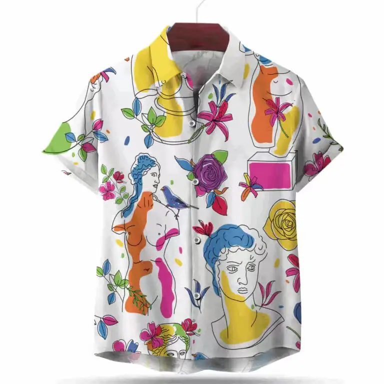 Camicia da uomo 2023 hawaiana con stampa sublimazione di creazione hawaiana da uomo camicia da spiaggia hawaiana