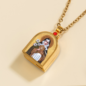 Giveluck St. Clare của bộ sưu tập Mặt dây chuyền biểu tượng chính thống assisi, thiết kế monstrance & đèn tùy chỉnh cho vị thánh bảo trợ - Product Image 5