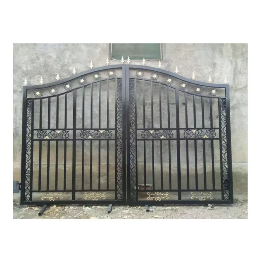 modern design main Wrought Iron Gate street sliding gate motor Aluminum gate door for house