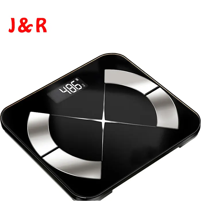 J & R Precision 396LB Aplicação banheiro interior sem fio inteligente Body Health Análise Balanças de peso com APP Display Digital 1.3kg