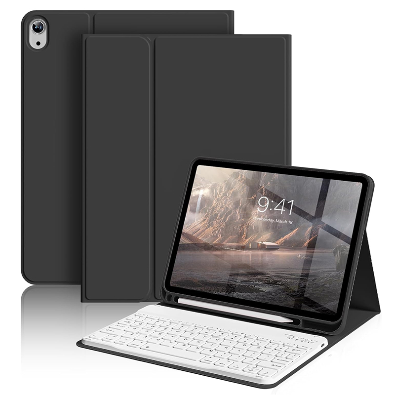 Boîtier noir + clavier blanc