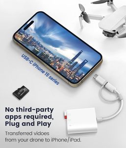 适用于iPhone iPad的sd卡读卡器，带用于MicroSD/SD照明的双插槽和用于摄影的USBC双连接器存储卡适配器 - Product Image 4