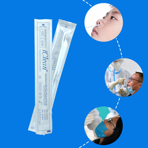 Tek kullanımlık steril taşıma numune toplama grip örnekleme naylon floklu Oral PCR testi kuru burun çubukla - Product Image 3