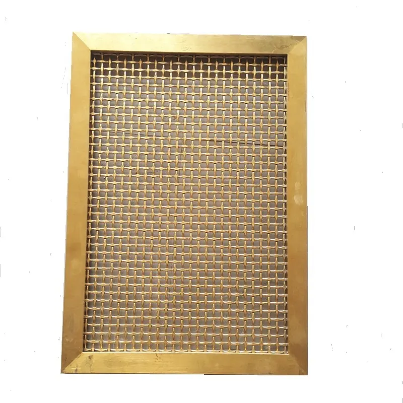 PVD rifinito quadrato in metallo decorativo divisore ornamentale griglia architettonica maglia metallica per armadi da cucina