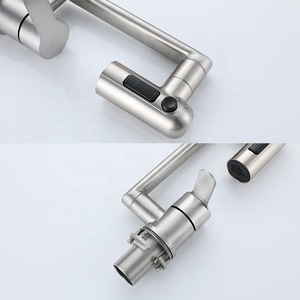 Phần Ngắn Gấp Bồn Rửa Nhà Bếp Vòi Nước 304 Thép Không Gỉ Nóng Lạnh Phổ Chậu Rửa Giặt Bồn Rửa Tap - Product Image 6