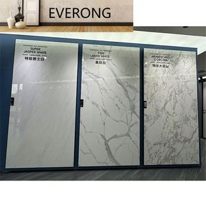 人造大幅面光泽4x 8英尺瓷板抛光白色烧结石板瓷砖