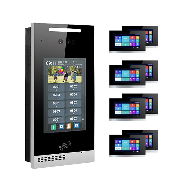 Video Door Phone Intercom System Wireless IP Intercom Access Control System Multi Apartment