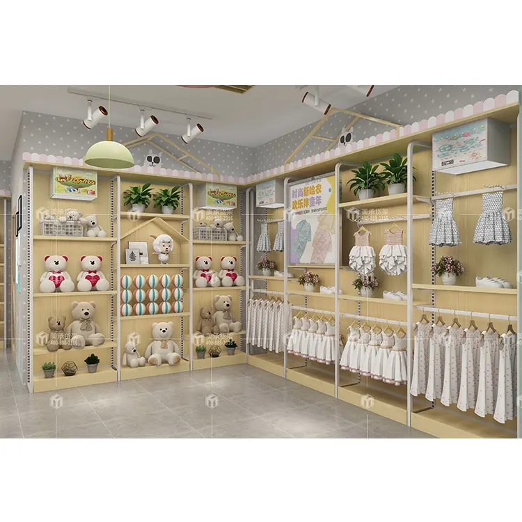 Meicheng-quiosco de ropa para niños, estantes de tienda de ropa, estante de exhibición de ropa para tienda