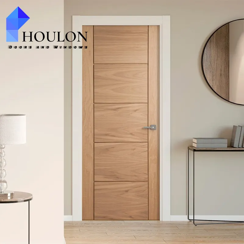 Inside Price Plywood Pinewood Apartment Door Walnut Color Internal Wood Door Designs Hotel Wood Interior Door