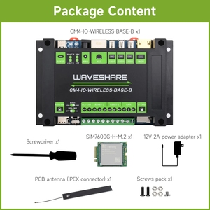 Modulo di espansione Wireless Waveshare Industrial IoT 5G/4G progettato per modulo Raspberry Pi Compute Module 4, Slot M.2 a bordo - Product Image 6