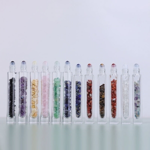 Lüks boş 10ml yuvarlak kare şekli parfüm rolon şişe taş uçucu yağ silindiri şişe kutusu - Product Image 3