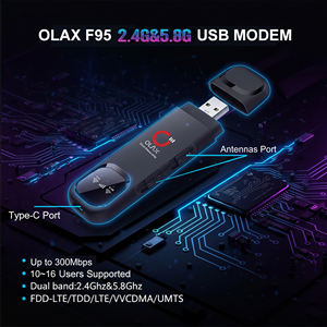 Olax F95 2,4G 5,8G Dual-Band 4G LTE <span class=keywords><strong>Modem</strong></span> WLAN-Pocket-Dongle für 16 Benutzer Hotspot 300Mbps 4G USB-<span class=keywords><strong>Modem</strong></span>-Router mit SIM-Kartensteckplatz - Product Image 2