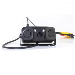 Sensor de aparcamiento de visión trasera IPoster 3 en 1 con zumbador de alarma de sonido impermeable visión nocturna cámara de respaldo de visión trasera inversa