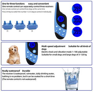 Collar de Adiestramiento Inteligente para Perros L-668, Eléctrico, Impermeable, Recargable, con Control Remoto LED, Productos para Mascotas - Product Image 4