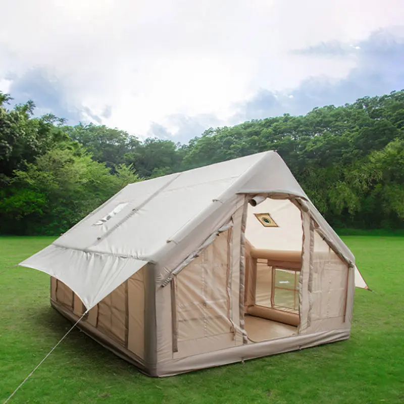 야외 풍선 캠핑 텐트 4 시즌 럭셔리 대형 5-8 인 가족 에어 폴 텐트 빠른 빌드 풍선 하우스 텐트 옥스포드
