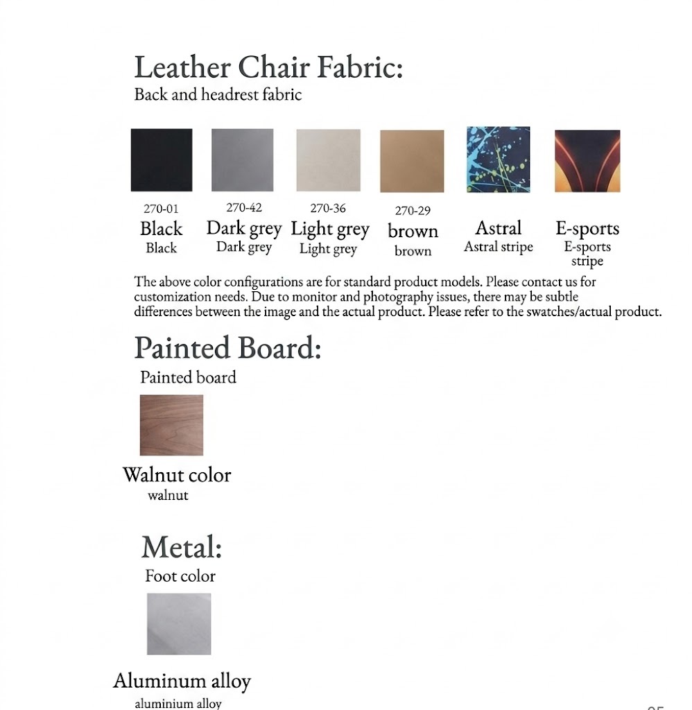 Support color leather customization