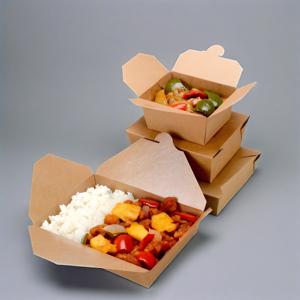 价格便宜食品级一次性安全微波工艺防漏硬纸食品包装容器送货纸食品盒