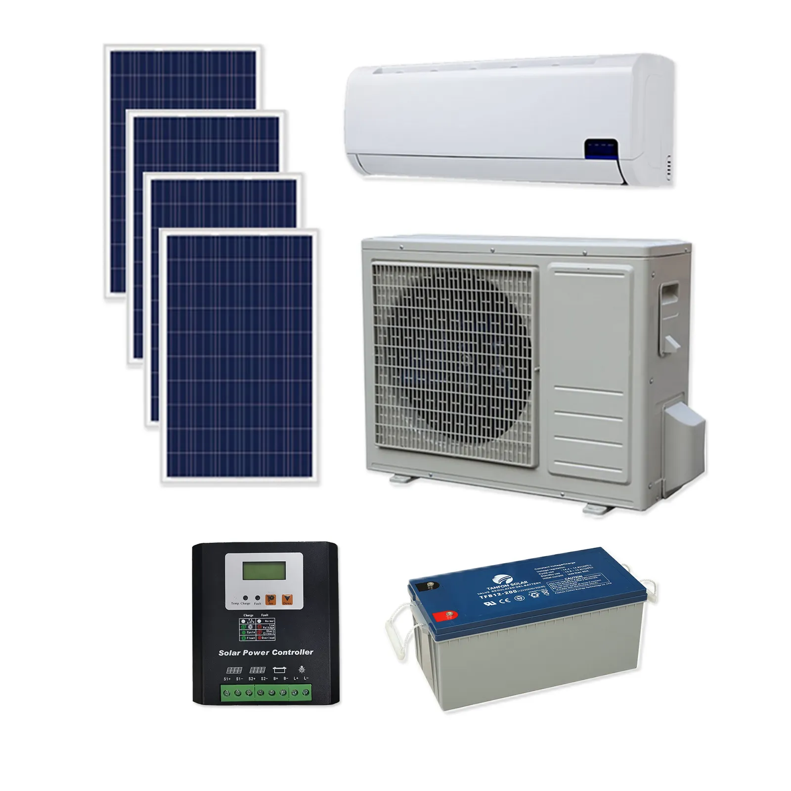 Climatiseur solaire hybride ac/dc, climatiseur solaire dc