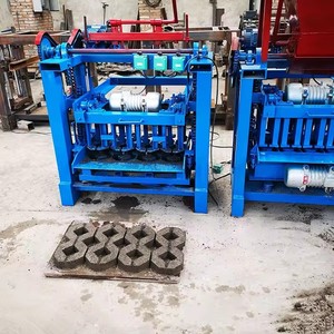 Motor diésel eléctrico 4-35 máquina de bloques huecos de cemento de hormigón fijo pavimentadora máquina de fabricación de ladrillos máquina de corte de ladrillos - Product Image 1