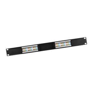 Panel de conexión de red sin blindaje CAT5E de 12 puertos, módulo de gabinete de gestión de cables, Cable de montaje en rack RJ45 para gabinete de Cable de red - Product Image 1