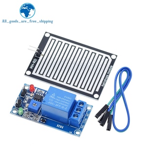 Módulo de detección de gotas de lluvia y nieve TZT, módulo de tiempo de lluvia, humedad para Arduino, módulo de Control de relé, Sensor de agua de lluvia