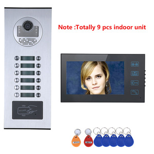 <strong>Touch</strong> <strong>Button</strong> 7&quot; 9 Apartment/Family Video Door Phone <strong>Intercom</strong> <strong>System</strong> RFID IR-CUT HD 1000TVL Camera Doorbell Camera <strong>with</strong> 12 <strong>Button</strong> - Product Image 2