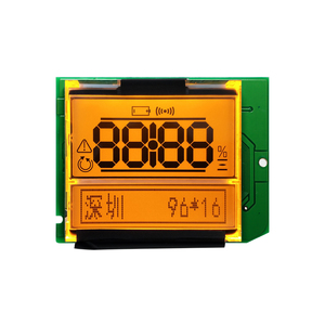 Segment-LCD-Anzeige modul mit orange farbenem Hintergrund und schwarzem Text,B09-0142-1203 - Product Image 3
