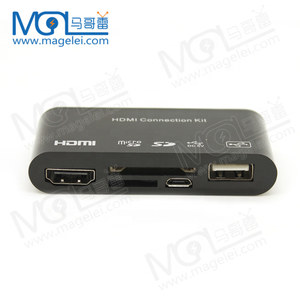 1080P Micro-USB-zu-HDMI-Anschluss kit HDTV-und OTG-Adapter 5-in-1-Kartenleser Micro-USB-zu-HDMI-Adapter - Product Image 2