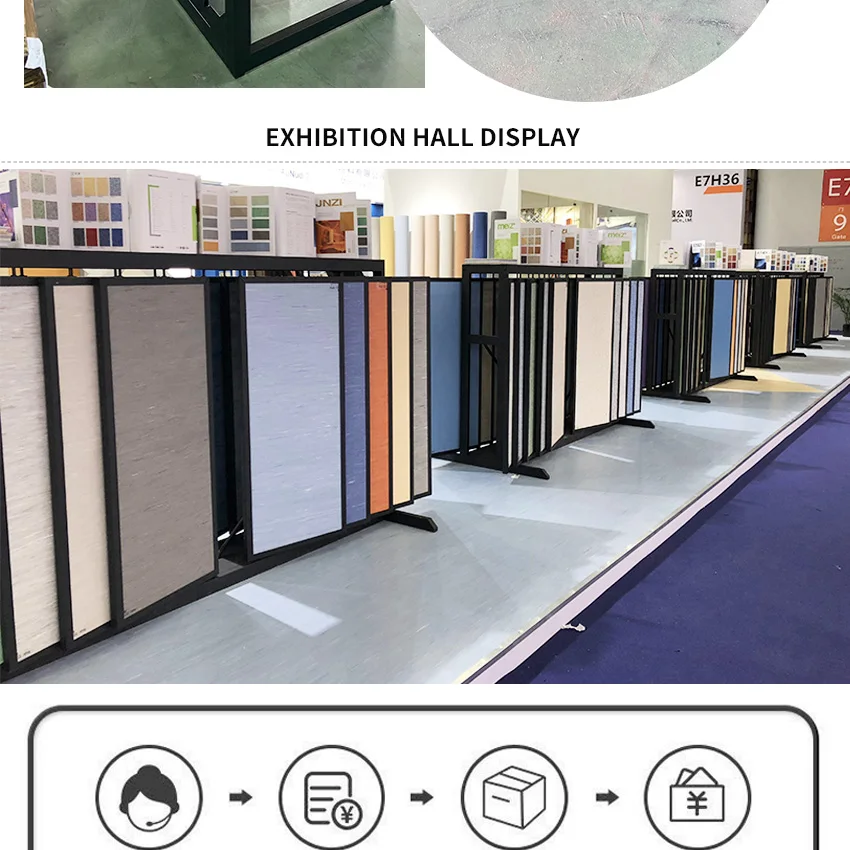 Simple Style Sample Page Turn Panel Show Stand Wood Floor Ceramic Granite Plate Tile Display Rack Page Turning Stone Displays