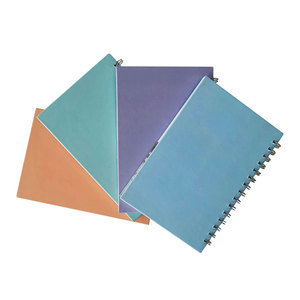 Cuaderno en espiral personalizado con formato A5 de alta calidad, cubierta trasera en blanco de cartón duro con logotipo impreso, cubierta frontal de tela, regalo, tamaño B5 - Product Image 1