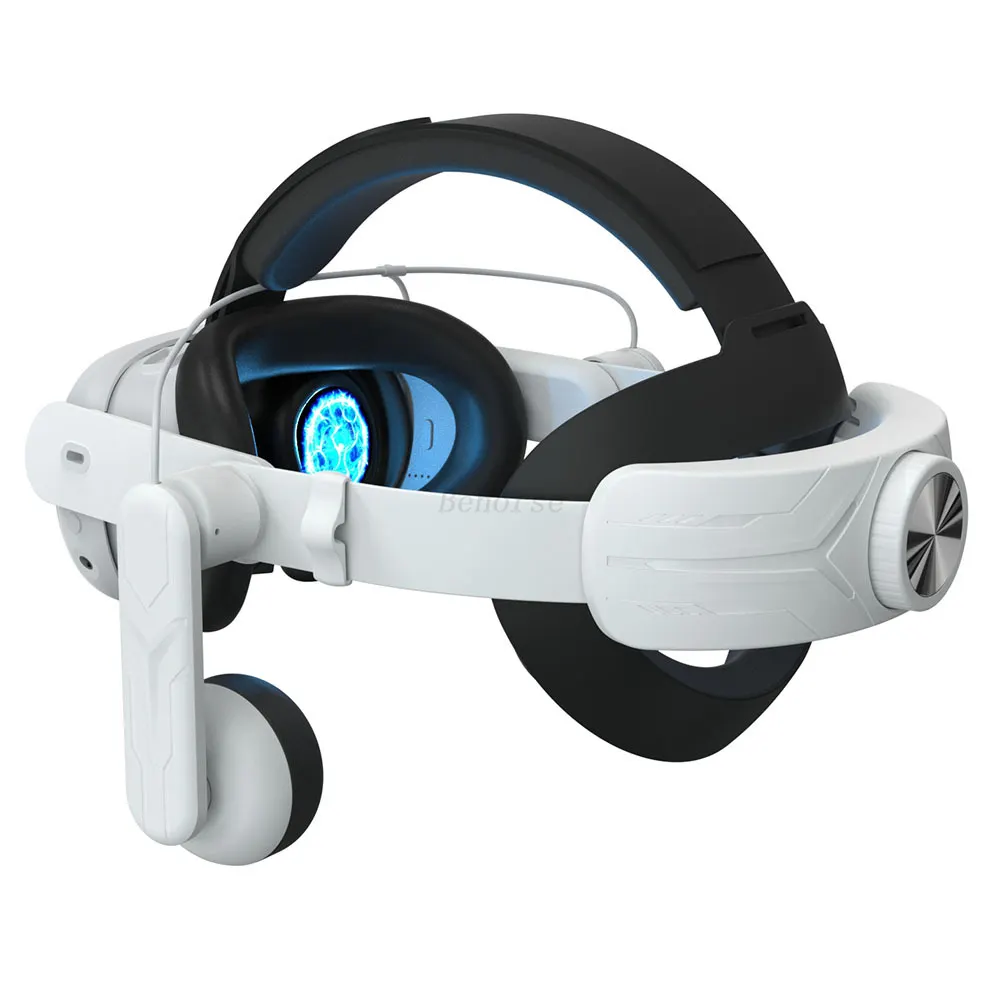 Portable VR Headphone Noise Reduction Extensão Silicone Cover Adjustable Headwear Headphone VR Acessórios Para Meta Quest 3