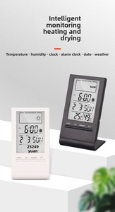 Novo Big Display LCD Função Indoor Outdoor Temperatura Umidade Tempo Relógio De Parede Digital